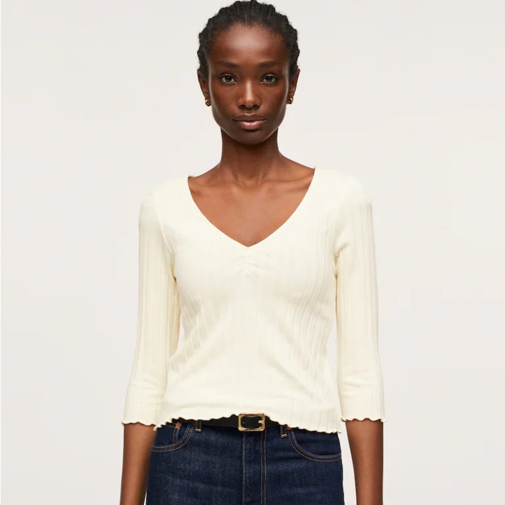 BRAND NEW Mango ribbed T-shirt